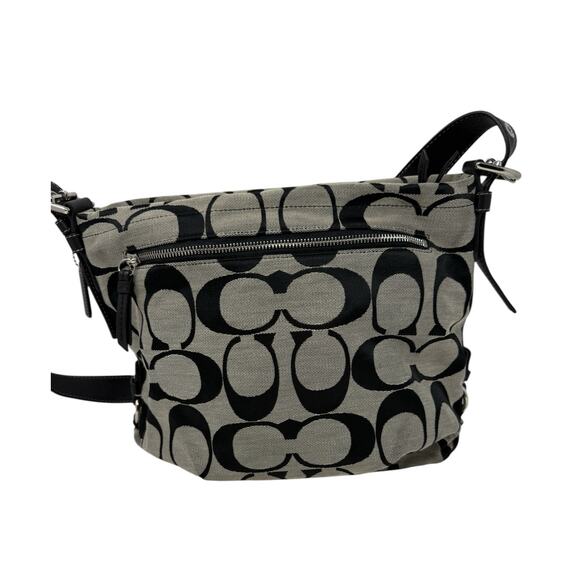 Coach Handbags - COACH Black Signature C Duffle Tote Crossbody Shoulder Purse Handbag F15067